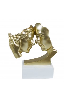 Bomboniera Matrimonio Coppia Sposi Sguardo Grande Oro
