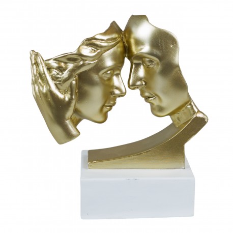 Bomboniera Matrimonio Coppia Sposi Sguardo Grande Oro