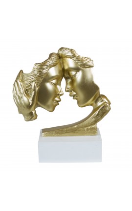 Bomboniera Matrimonio Coppia Sposi Sguardo Medio Oro