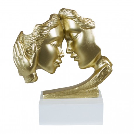 Bomboniera Matrimonio Coppia Sposi Sguardo Medio Oro