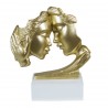 Bomboniera Matrimonio Coppia Sposi Sguardo Medio Oro