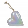 Bomboniera Matrimonio Profumatore Diffusore Cuore Porcellana Perlato Grande