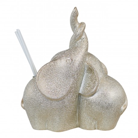 Bomboniera Matrimonio Profumatore Diffusore Coppia Elefantini Oro