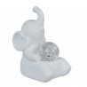 Bomboniera Matrimonio Elefantino bianco Seduto Con Sfera Led