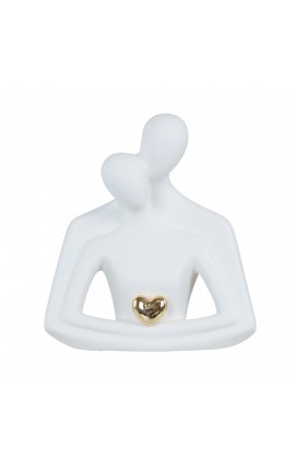 Bomboniera Matrimonio Coppia Sposi Cuore Oro Con Sfera Led