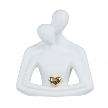 Bomboniera Matrimonio Coppia Sposi Cuore Oro Con Sfera Led