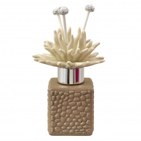 Bomboniera Matrimonio Comunione Profumatore Diffusore Bolle 100 ml Con Corallo Panna