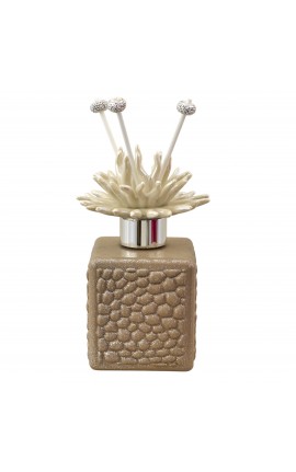 Bomboniera Matrimonio Comunione Profumatore Diffusore Bolle 200 ml Con Corallo Panna