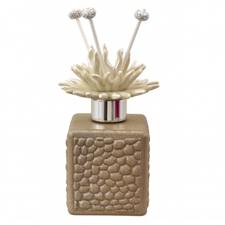 Bomboniera Matrimonio Comunione Profumatore Diffusore Bolle 200 ml Con Corallo Panna
