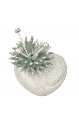 Bomboniera Matrimonio Profumatore Diffusore Cuore Piccolo Con Corallo Verde