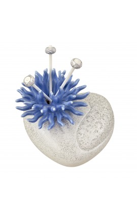 Bomboniera Matrimonio Profumatore Diffusore Cuore Piccolo Con Corallo Blu