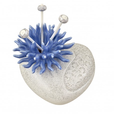 Bomboniera Matrimonio Profumatore Diffusore Cuore Piccolo Con Corallo Blu