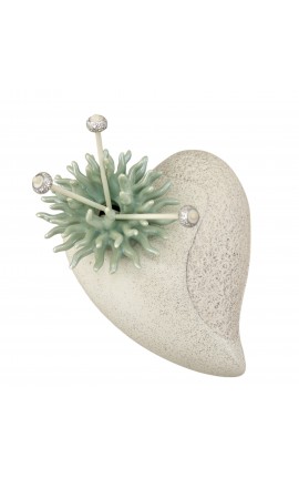 Bomboniera Matrimonio Profumatore Diffusore Cuore Grande Con Corallo Verde