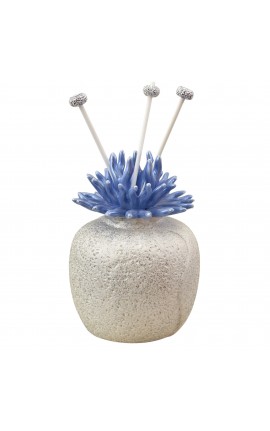 Bomboniera Matrimonio Profumatore Diffusore Tondo Alto Con Corallo Blu