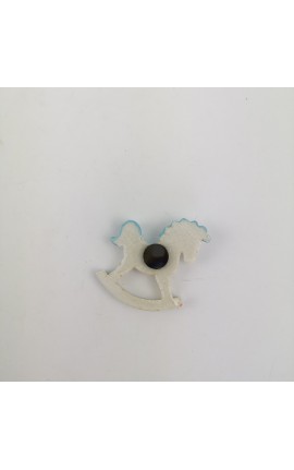Cavalluccio Magnete in Resina Celeste