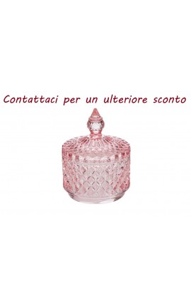 Bomboniera Matrimonio Scatola Vetro Rosa Portaconfetti Bon Bon