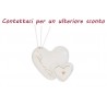 Bomboniera Matrimonio Profumatore Diffusore Cuore Porcellana Bianca Con Scatola