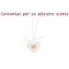 Bomboniera Matrimonio Appendino Calamita Cuore Porcellana Bianco e Oro