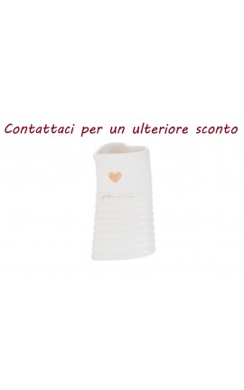 Bomboniera Matrimonio Vaso Porcellana Bianco Con Shopper