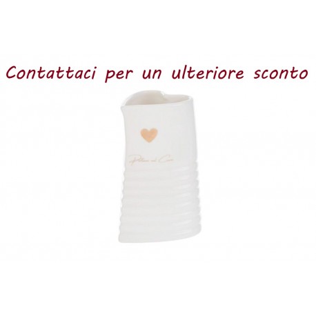Bomboniera Matrimonio Vaso Porcellana Bianco Con Shopper