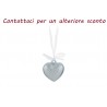 Bomboniera Battesimo Compleanno Appendino Cuore Calamita Porcellana Celeste