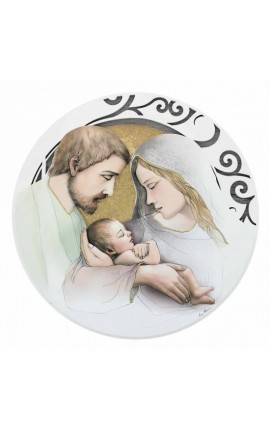 Quadro Capezzale Capoletto Tondo Sacra Famiglia  tondo traforato a più livelli