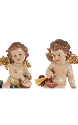 ANGELO ANGIOLETTO RESINA COLORATO 4 ASS.10x10xh.21CM NATALE MERRY CHRISTMAS