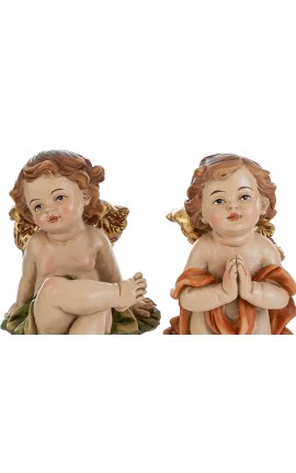 ANGELO RESINA COLORATO 4 ASS.5,5×5,5xh.7,5CM NATALE MERRY CHRISTMAS