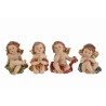 ANGELO RESINA COLORATO 4 ASS.5,5×5,5xh.7,5CM NATALE MERRY CHRISTMAS