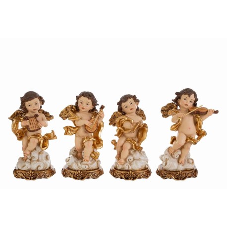 ANGELO RESINA STRUMENTI MUSICALI4 ASS.7×5,5xh.14,5CM  NATALE MERRY CHRISTMAS