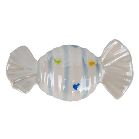 Bomboniera Nascita Battesimo Compleanno Magnete Caramella Candy Porcellana Celeste