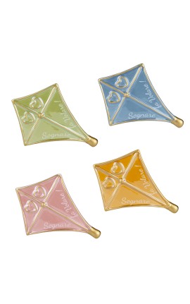 Bomboniera Nascita Battesimo Compleanno Acquilone Porcellana 4 Colori Assortiti