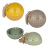Bomboniera Matrimonio Comunione Scatola Portacandela Porcellana  3 Colori Assortiti