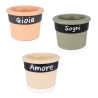 Bomboniera Matrimonio Comunione Vasetto in Terracotta Porta piante 3 Assortiti