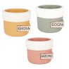 Bomboniera Matrimonio Comunione Vasetto in Terracotta Porta piante 3 Colori Assortiti h.8 Cm