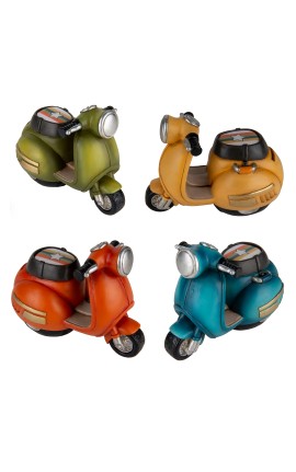 Bomboniera Compleanno Comunione Salvadanaio Moto Scooter 4 Colori Assortiti