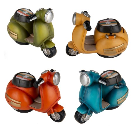 Bomboniera Compleanno Comunione Salvadanaio Moto Scooter 4 Colori Assortiti
