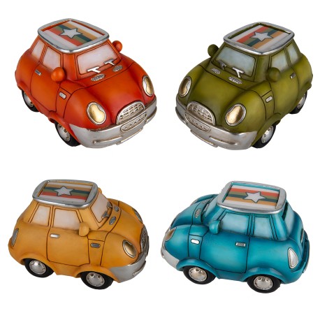 Bomboniera Battesimo Compleanno Comunione Salvadanaio Auto Speed 4 Colori Assortiti