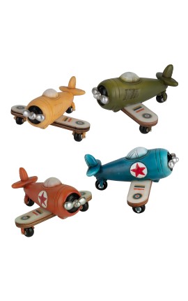 Bomboniera Battesimo Compleanno Comunione Aereo Aereoplano 4 Colori Assortiti