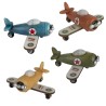 Bomboniera Battesimo Compleanno Comunione Aereo Aereoplano 4 Colori Assortiti 12 Cm