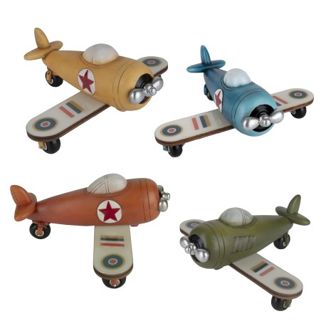 Bomboniera Battesimo Compleanno Comunione Aereo Aereoplano 4 Colori Assortiti 18 Cm