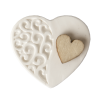 Gessetto Decorativo Cuore Dettaglio in Legno 3 cm