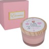 Bomboniera Battesimo Compleanno Barattolo Candela Profumata Rosa Orsetto Con Box