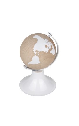 Bomboniera Matrimonio Comunione Mappamondo Legno e Metallo Travel