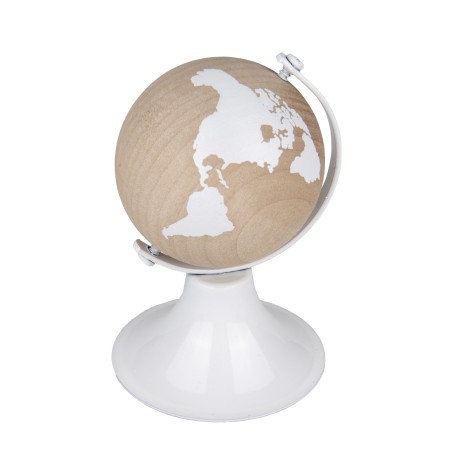 Bomboniera Matrimonio Comunione Mappamondo Legno e Metallo Travel