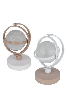 Bomboniera Matrimonio Comunione Mappamondo Girevole 2 Colori Assortiti h.11 Cm