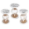 Bomboniera Matrimonio Comunione Mappamondo Girevole Con Frase 3 Assortiti h.10 Cm