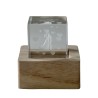 Bomboniera Matrimonio Lampada Led Cubo Cristallo Coppia Sposi