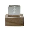 Bomboniera Battesimo Compleanno Comunione Lampada Led Cubo Cristallo Calciatore