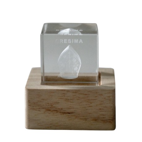 Bomboniera Cresima Lampada Led Cubo Cristallo Mitria Bastone Cresima